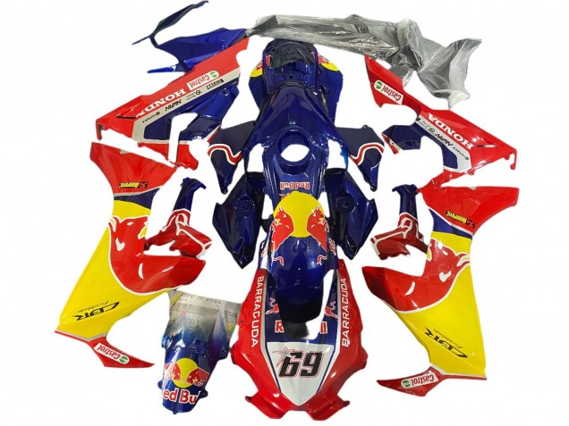 Carenado Moto Honda CBR1000RR 2017-2023 - Azul Amarillo Rojo Bull Hayden