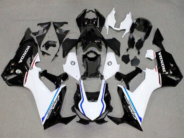 Carenado Moto Honda CBR1000RR 2017-2023 - Blanco Azul Negro Brillante Raya