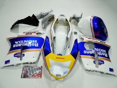Carenado Moto Honda CBR1100XX Blackbird 1996-2007 - Blanco Azul Amarillo Rothmans