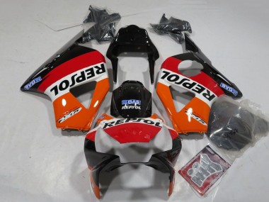 Carenado Moto Honda CBR900RR 954 2002-2003 - Naranja Blanco Rojo Negro Brillante Repsol