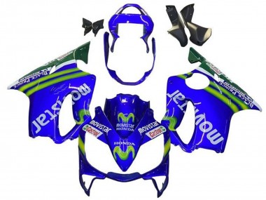 Carenado Moto Honda CBR600 F4i 2001-2003 - Azul Verde Blanco MoviStar
