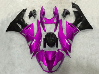 Carenado Moto Kawasaki ZX6R 2009-2012 - Púrpura Negro Brillante