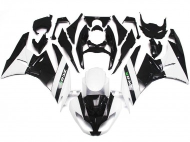 Carenado Moto Kawasaki ZX6R 2009-2012 - Blanco Negro Brillante