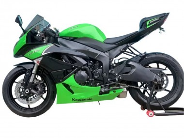 Carenado Moto Kawasaki ZX6R 2009-2012 - Verde Negro Mate