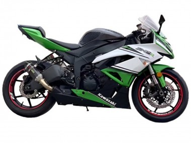 Carenado Moto Kawasaki ZX6R 2009-2012 - Blanco Verde Negro