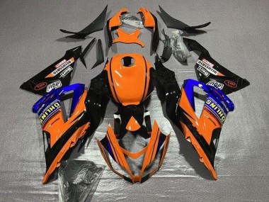 Carenado Moto Kawasaki ZX6R 2013-2018 - Naranja Azul Negro