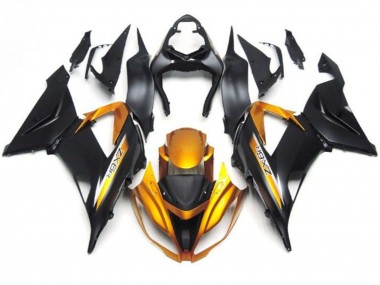 Carenado Moto Kawasaki ZX6R 2013-2018 - Negro Mate Oro