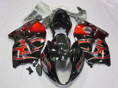 Carenado Moto Suzuki GSXR 1300 Hayabusa 1996-2007 - Negro Brillante Rojo Tribal