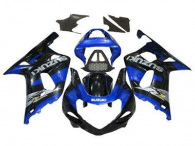 Carenado Moto Suzuki GSXR1000 2000-2002 - Azul Negro Brillante Chrome