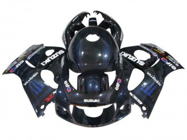 Carenado Moto Suzuki GSXR 600 / GSXR 750 1996-2000 - Negro Azul Oscuro Monstruo