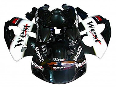 Carenado Moto Suzuki GSXR 600 / GSXR 750 1996-2000 - Negro Blanco West