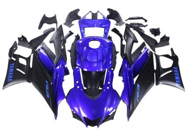 Carenado Moto Yamaha YZF R3/R25 2019-2021 - Azul Negro Mate