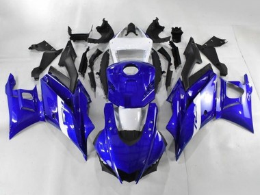 Carenado Moto Yamaha YZF R3/R25 2019-2021 - Blanco Azul Negro Mate
