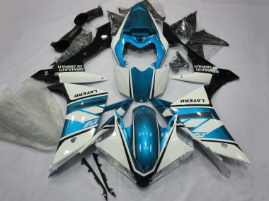 Carenado Moto Yamaha YZF 1000 R1 2007-2008 - Blanco Azul Claro Negro Layerd