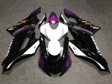 Carenado Moto Yamaha YZF R6 2017-2023 - Blanco Púrpura Negro Brillante