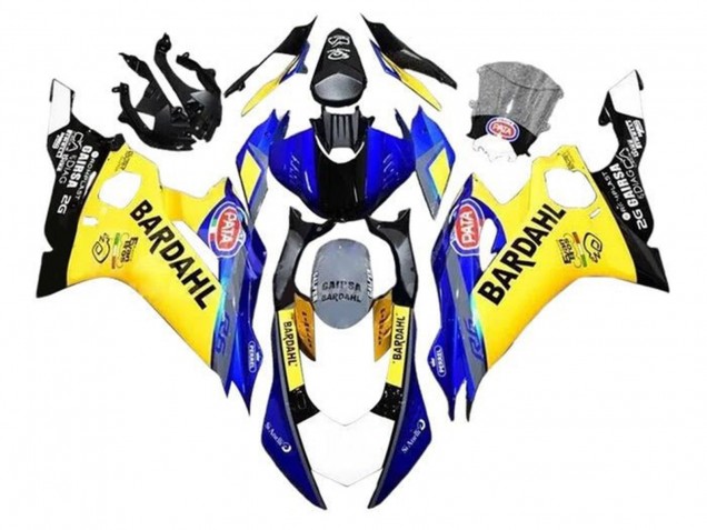 Carenado Moto Yamaha YZF R6 2017-2023 - Amarillo Azul Negro Bardahl