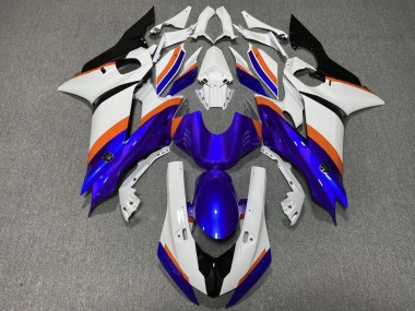Carenado Moto Yamaha YZF R6 2017-2023 - Blanco Azul Naranja
