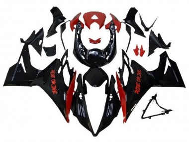 Carenado Moto Triumph Daytona 675 Triple 2013-2016 - Negro Brillante Rojo Ride or Die