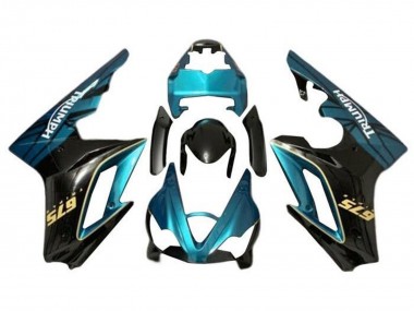 Carenados Moto Triumph Daytona 675 Triple 2009-2012 - Azul Verdoso Negro Brillante