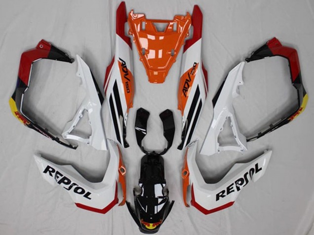 Carenado Moto Honda ADV150 2018-2021 - Blanco Naranja Rojo Amarillo Negro Brillante Repsol