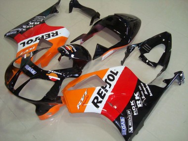 Carenado Moto Honda VTR1000 2000-2006 - Naranja Blanco Rojo Negro Brillante Repsol