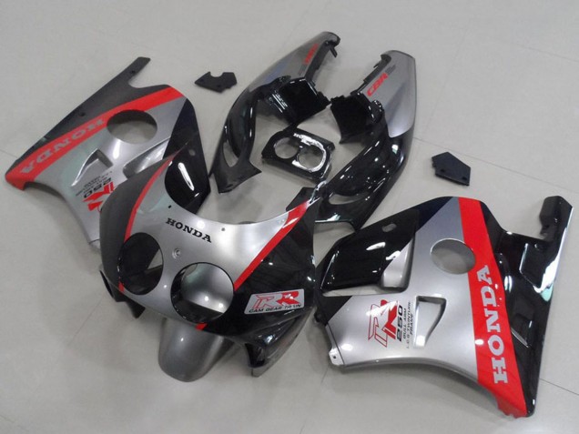 Carenado Moto Honda CBR250RR MC22 1990-1998 - Plata Rojo Negro Brillante