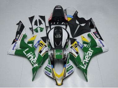 Carenado Moto Honda CBR600RR 2007-2008 - Verde Blanco Negro Brillante Línear