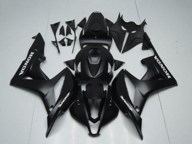 Carenado Moto Honda CBR600RR 2007-2008 - Negro Mate Blanco Calcomanías