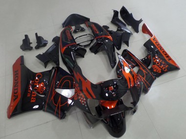 Carenado Moto Honda CBR900RR 919 1998-1999 - Negro Brillante Rojo Corona