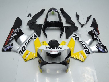 Carenados Moto Honda CBR900RR 929 2000-2001 - Amarillo Plata Negro Brillante Repsol