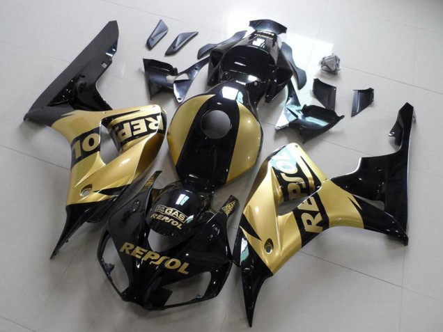 Carenado Moto Honda CBR1000RR 2006-2007 - Negro Brillante Oro Repsol