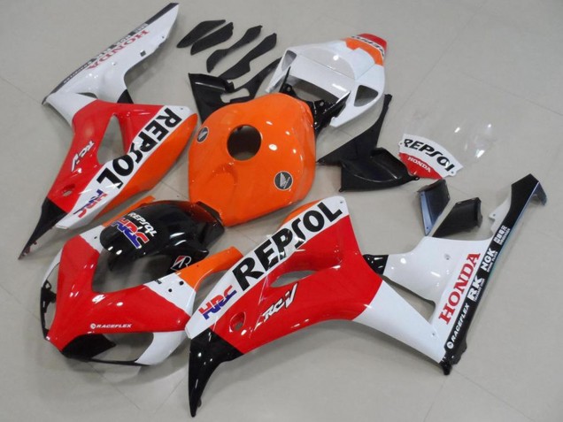 Carenados Moto Honda CBR1000RR 2006-2007 - Naranja Blanco Rojo Negro Brillante Repsol HRC