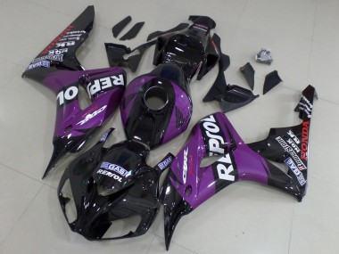 Carenado Moto Honda CBR1000RR 2006-2007 - Negro Brillante Púrpura Repsol