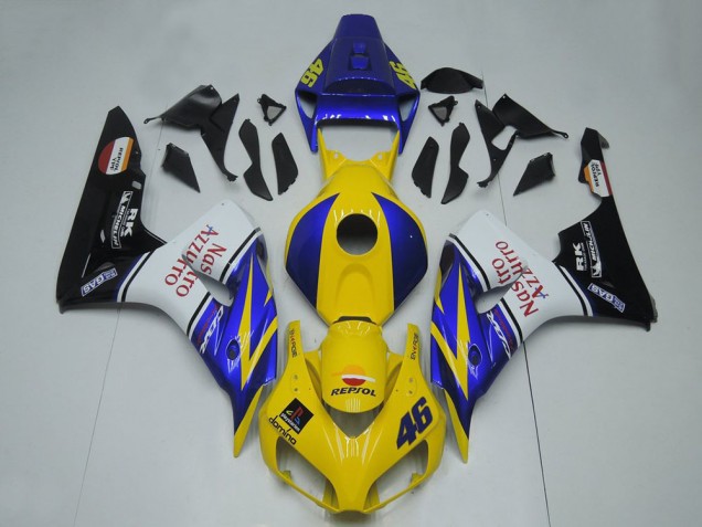 Carenado Moto Honda CBR1000RR 2006-2007 - Azul Amarillo Blanco Negro Brillante Rojo Nastro Azzurro