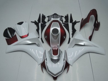 Carenado Moto Honda CBR1000RR 2008-2011 - Blanco Plata Rojo Granate