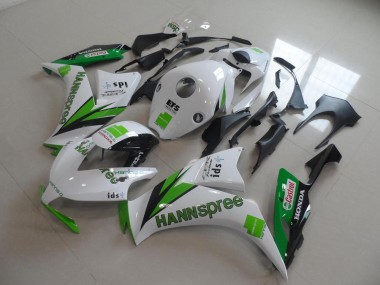 Carenado Moto Honda CBR1000RR 2012-2016 - Blanco Verde Negro Brillante Hannspree