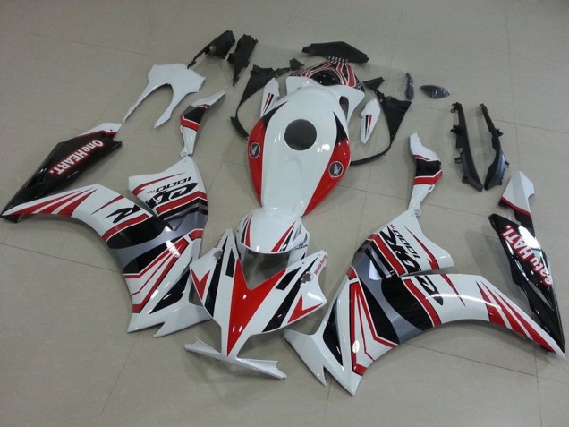 Carenado Moto Honda CBR1000RR 2012-2016 - Blanco Rojo Plata Negro One Heart