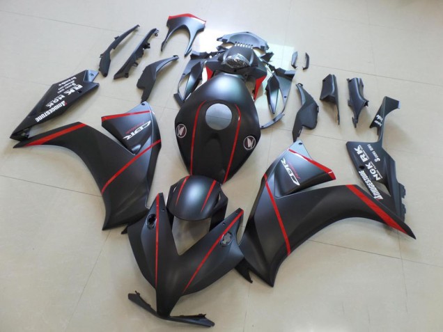 Carenado Moto Honda CBR1000RR 2012-2016 - Negro Mate Rojo Raya