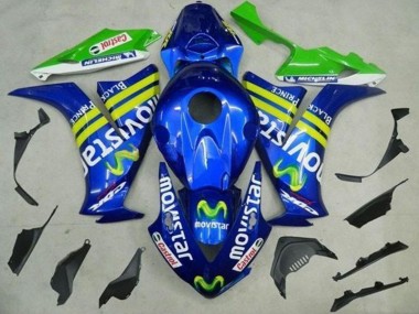 Carenado Moto Honda CBR1000RR 2012-2016 - Azul Amarillo Verde MoviStar Castrol