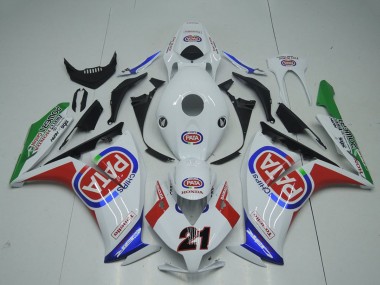 Carenado Moto Honda CBR1000RR 2012-2016 - Blanco Rojo Azul Verde Pata 21