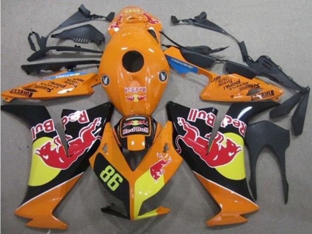 Carenado Moto Honda CBR1000RR 2012-2016 - Naranja Amarillo Negro Brillante Rojo Bull 86