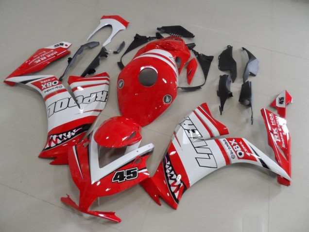 Carenado Moto Honda CBR1000RR 2012-2016 - Blanco Rojo Liverpool 45