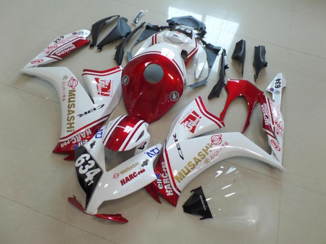 Carenado Moto Honda CBR1000RR 2012-2016 - Blanco Rojo Musashi 634