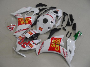 Carenados Moto Honda CBR1000RR 2012-2016 - Blanco Rojo Amarillo San Carlo