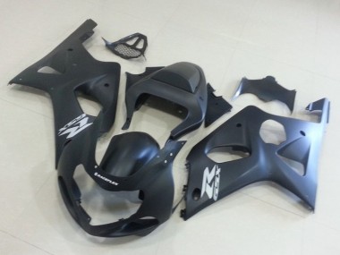 Carenado Moto Suzuki GSXR 1000 2000-2002 - Negro Mate Plata Calcomanía