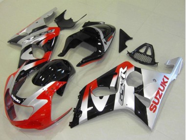 Carenado Moto Suzuki GSXR 1000 2000-2002 - Plata Rojo Negro Brillante