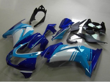 Carenado Moto Kawasaki ZX250R 2008-2012 - Azul Claro Blanco Azul Oscuro