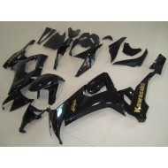 Carenado Moto Kawasaki ZX10R 2008-2010 - Negro Brillante Oro Calcomanía