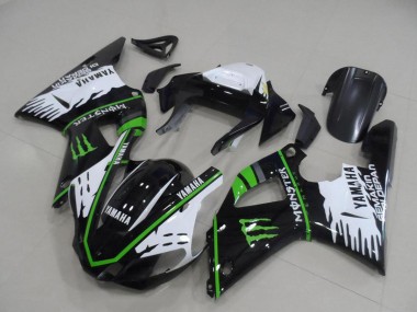 Carenado Moto Yamaha YZF R1 2000-2001 - Blanco Negro Verde Monstruo