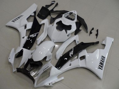 Carenado Moto Yamaha YZF R6 2006-2007 - Blanco Negro Brillante